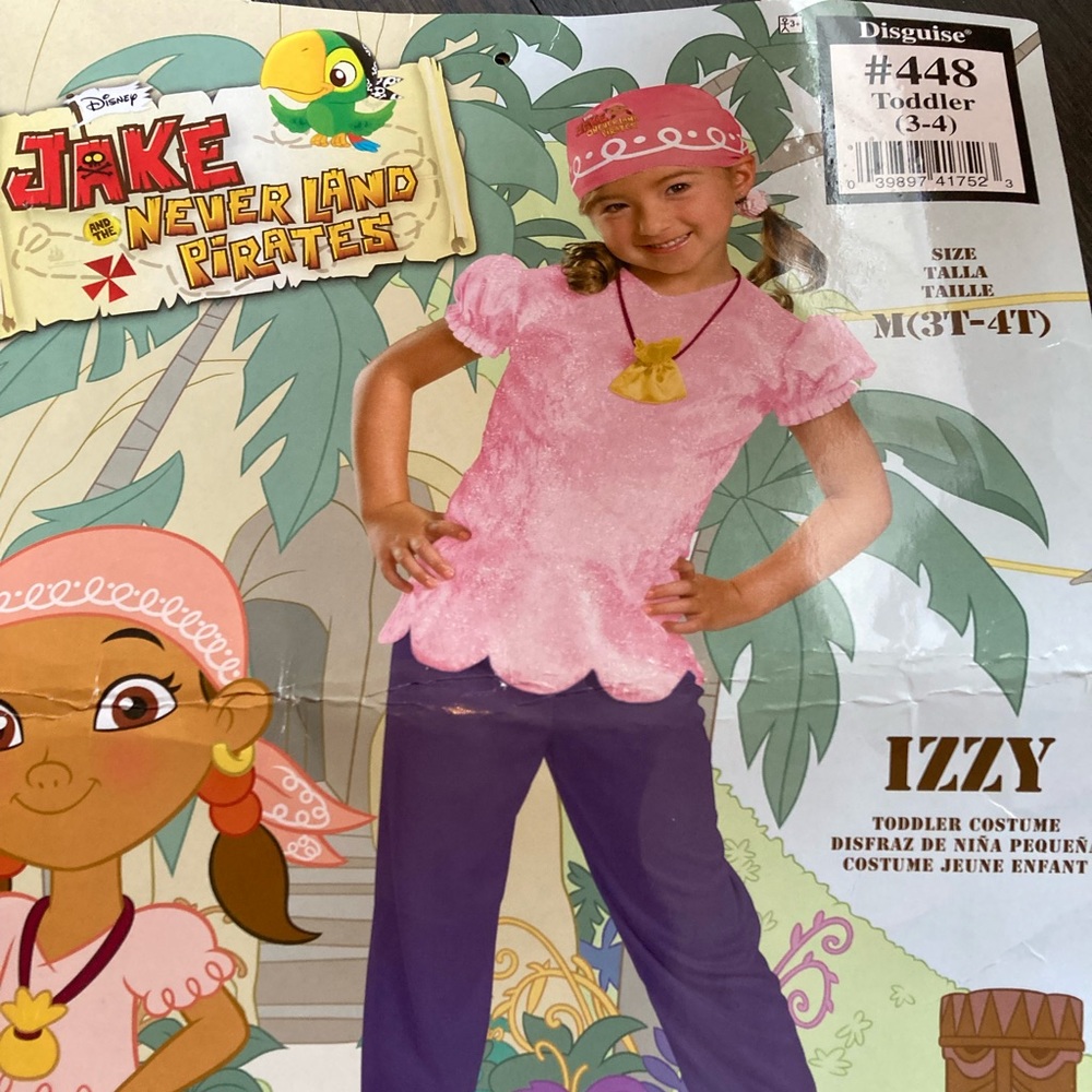 Jake & The Neverland Pirate costume. “Izzy” 3T-4T